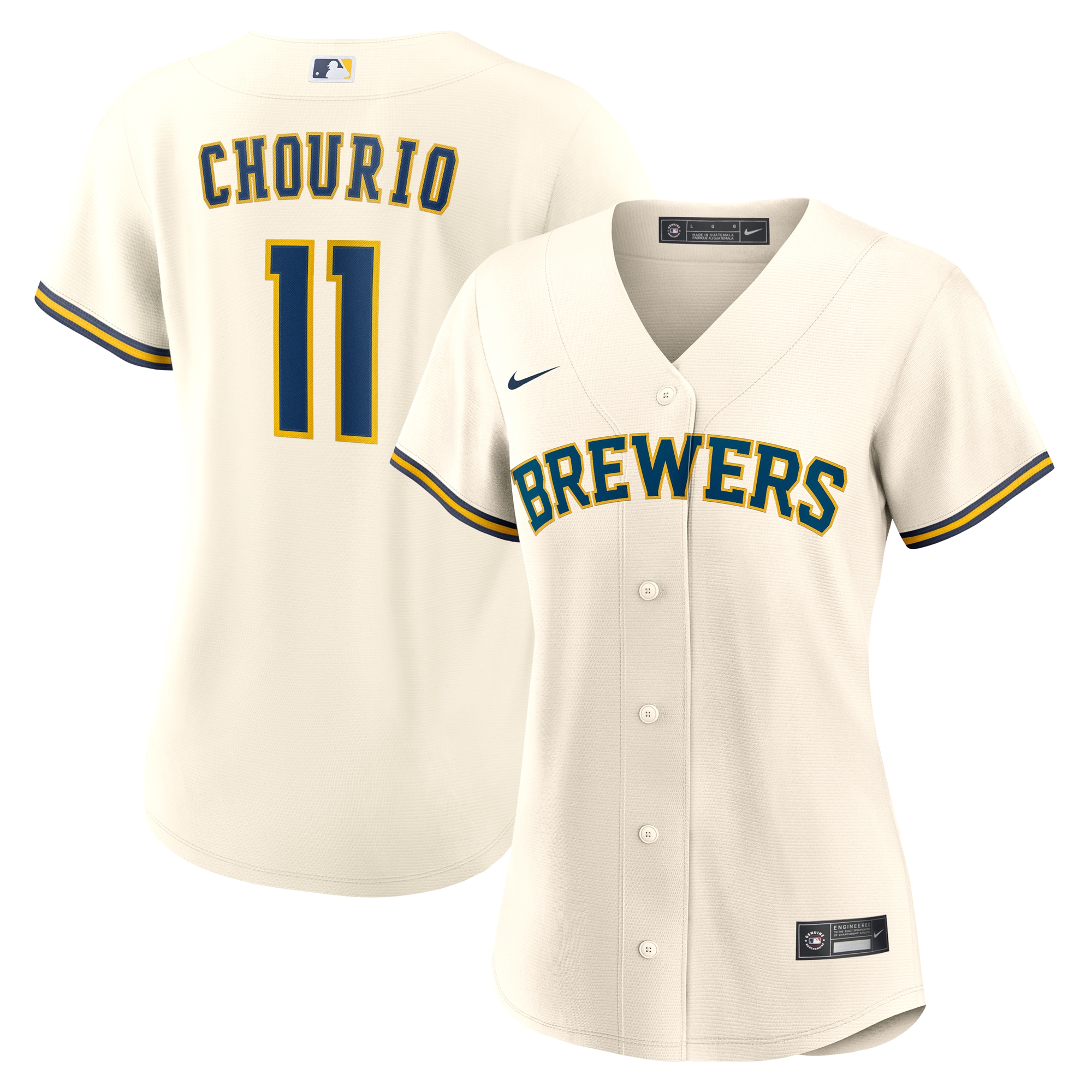 Jackson Chourio Milwaukee Brewers Women S Home Replica Jersey Cream