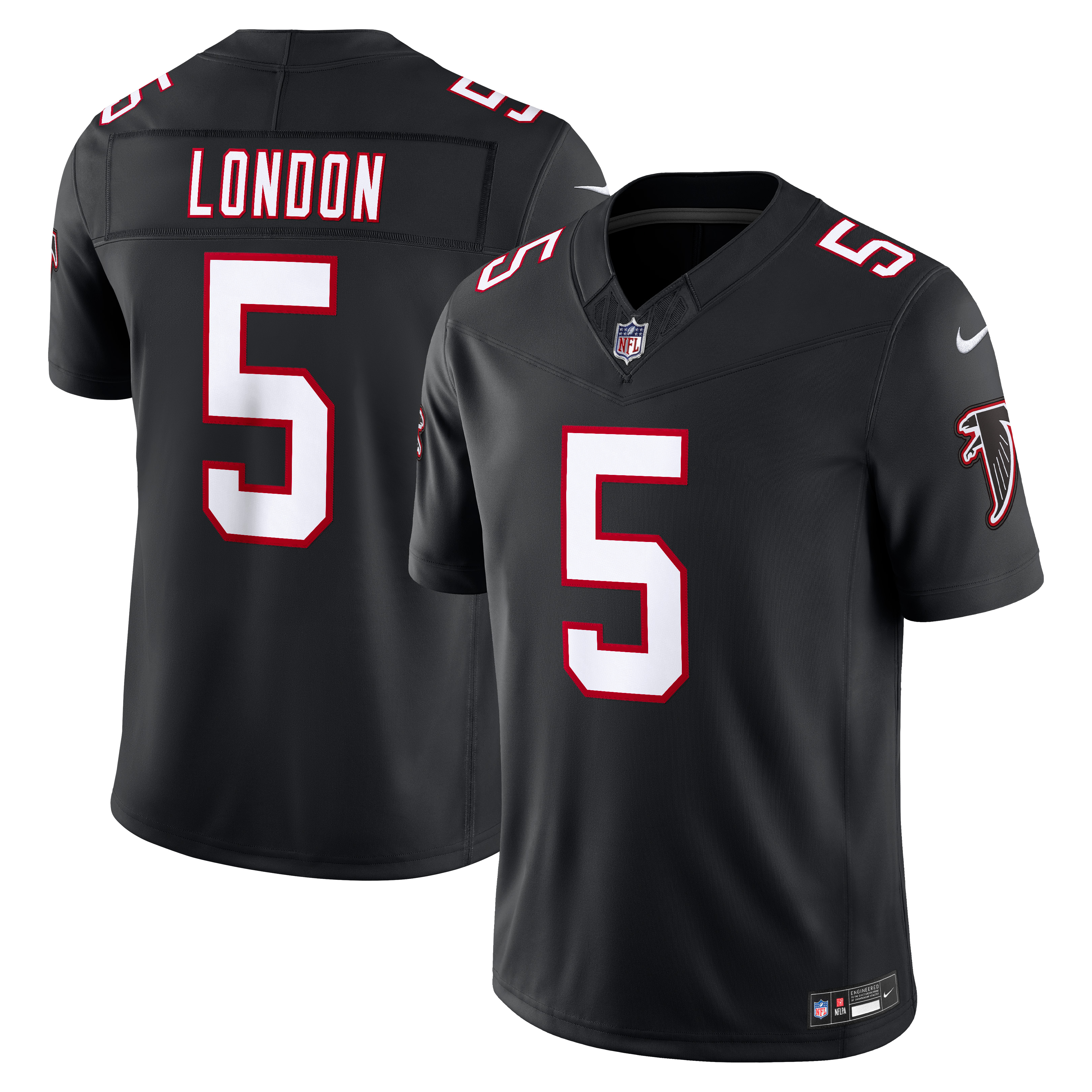 Drake London Atlanta Falcons Alternate Throwback Vapor F U S E Stitched Limited Jersey Black