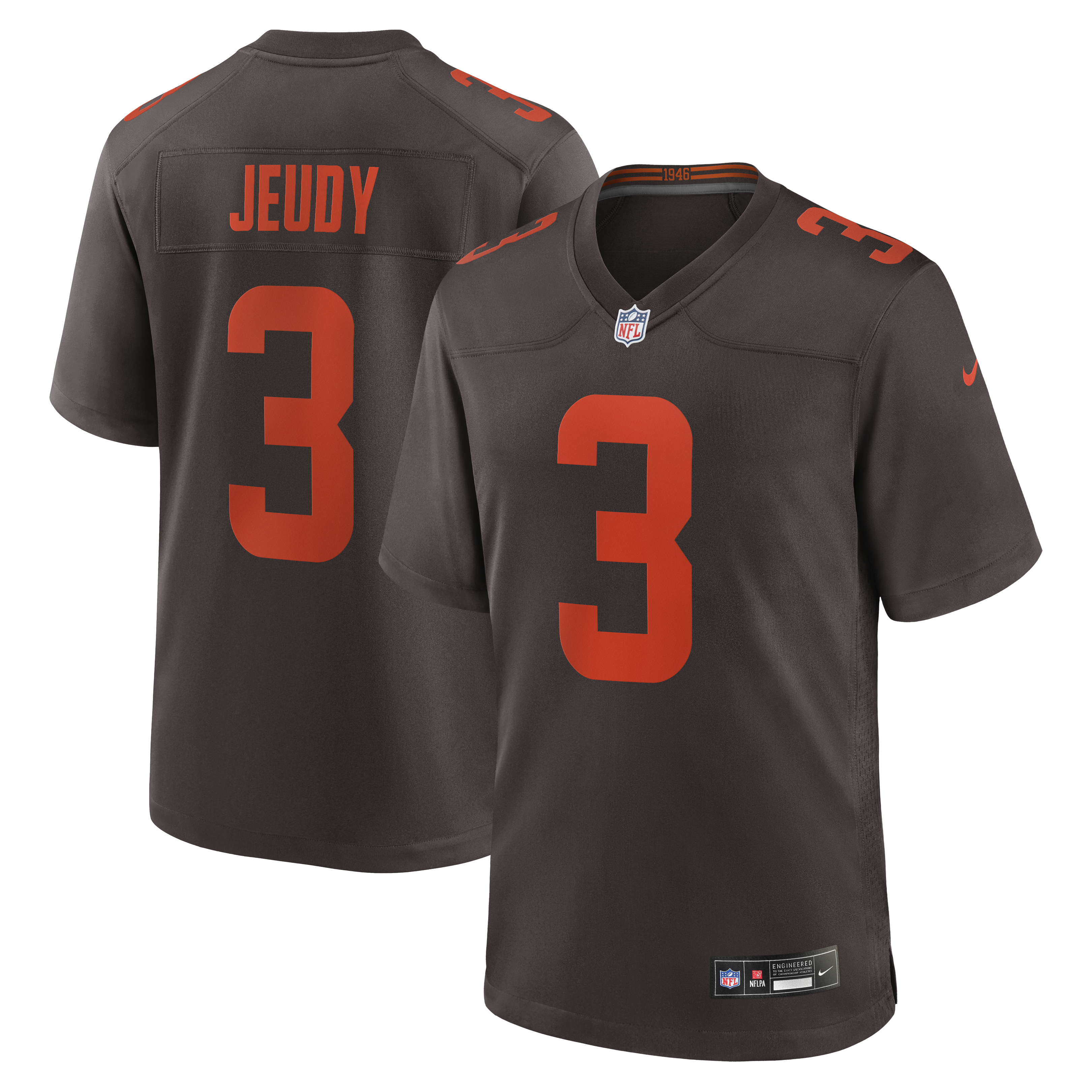 Jerry Jeudy Cleveland Browns Alpha Dawg Game Jersey Brown