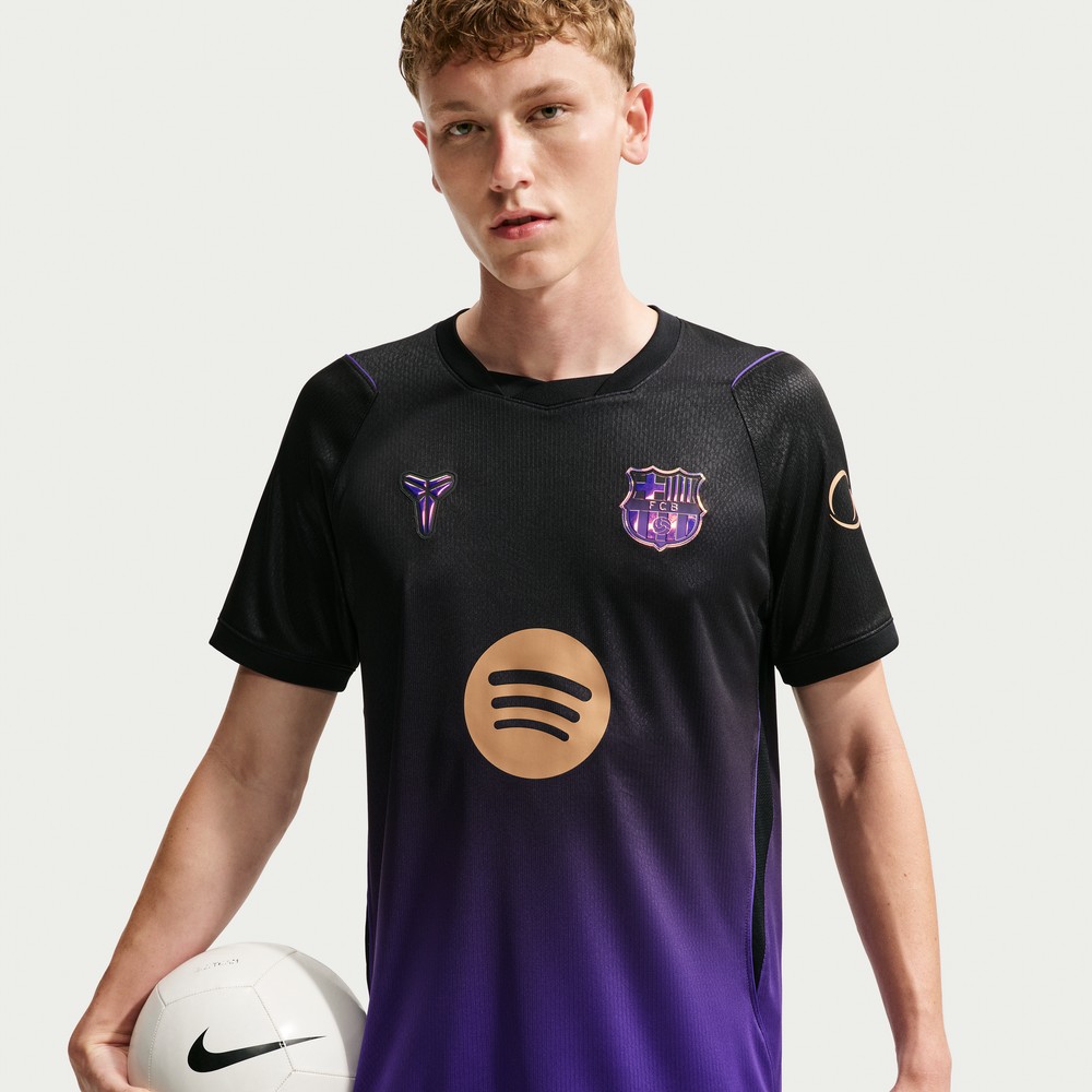 Barcelona 2026/27 Away Stadium Fan Jersey Purple - front and back view