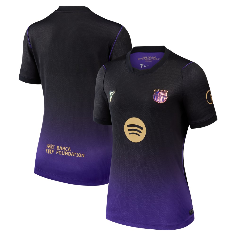 Barcelona Women's 2026/27 Away Stadium Fan Jersey Purple - front and back view