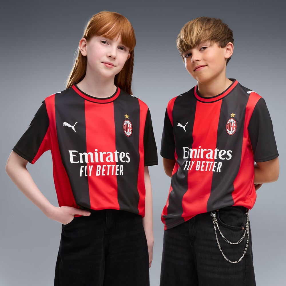 AC Milan Youth 2026/27 Home Fan Jersey Black/Red - front and back view