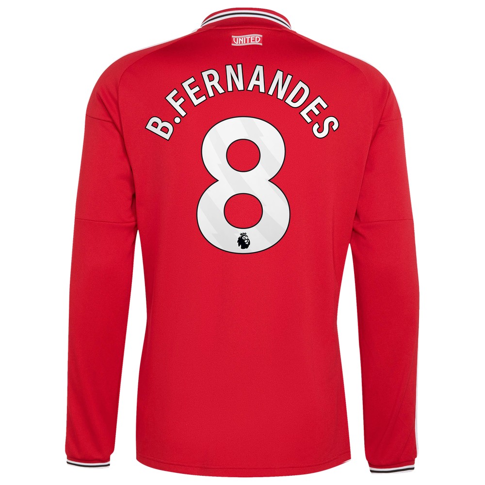 Bruno Fernandes Manchester United 2026/27 Home Fan Long Sleeve Jersey Red - detail view 1