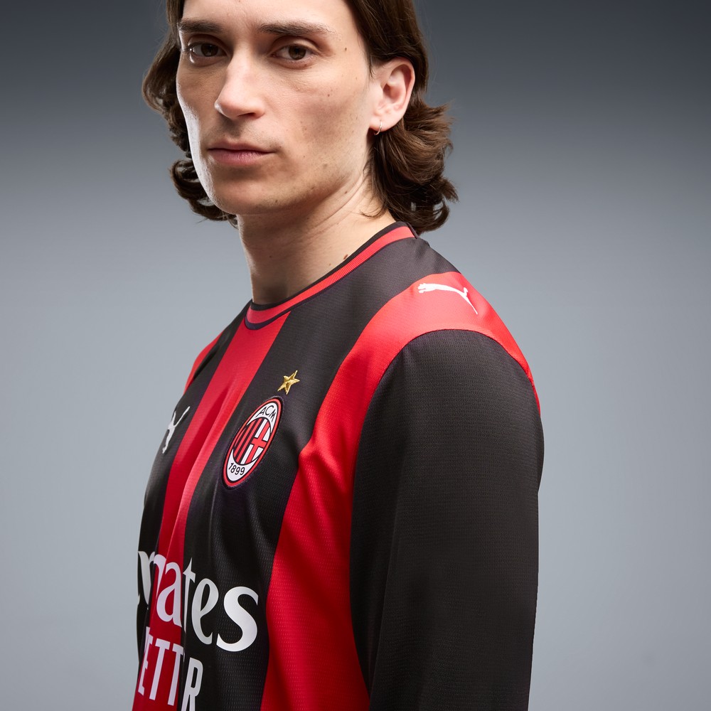 AC Milan 2026/27 Home Fan Long Sleeve Jersey Black/Red - detail view 4