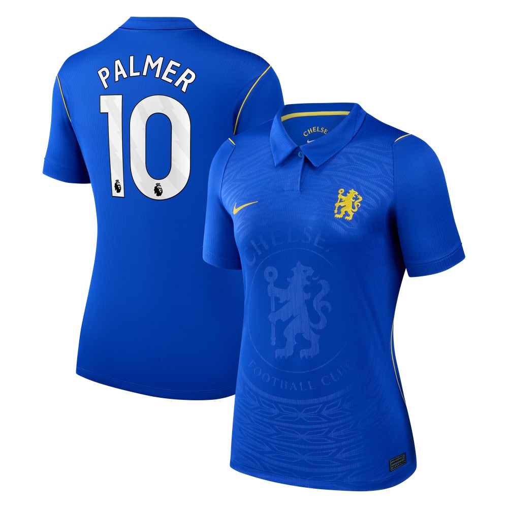 Cole Palmer Chelsea Women's 2026/27 Home Stadium Fan Jersey Blue - front and back view