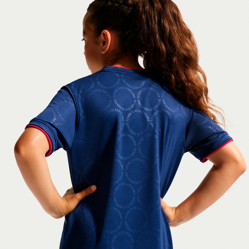 Barcelona Youth 2026/27 Moisture-Wicking Pre-Match Top Royal - back view