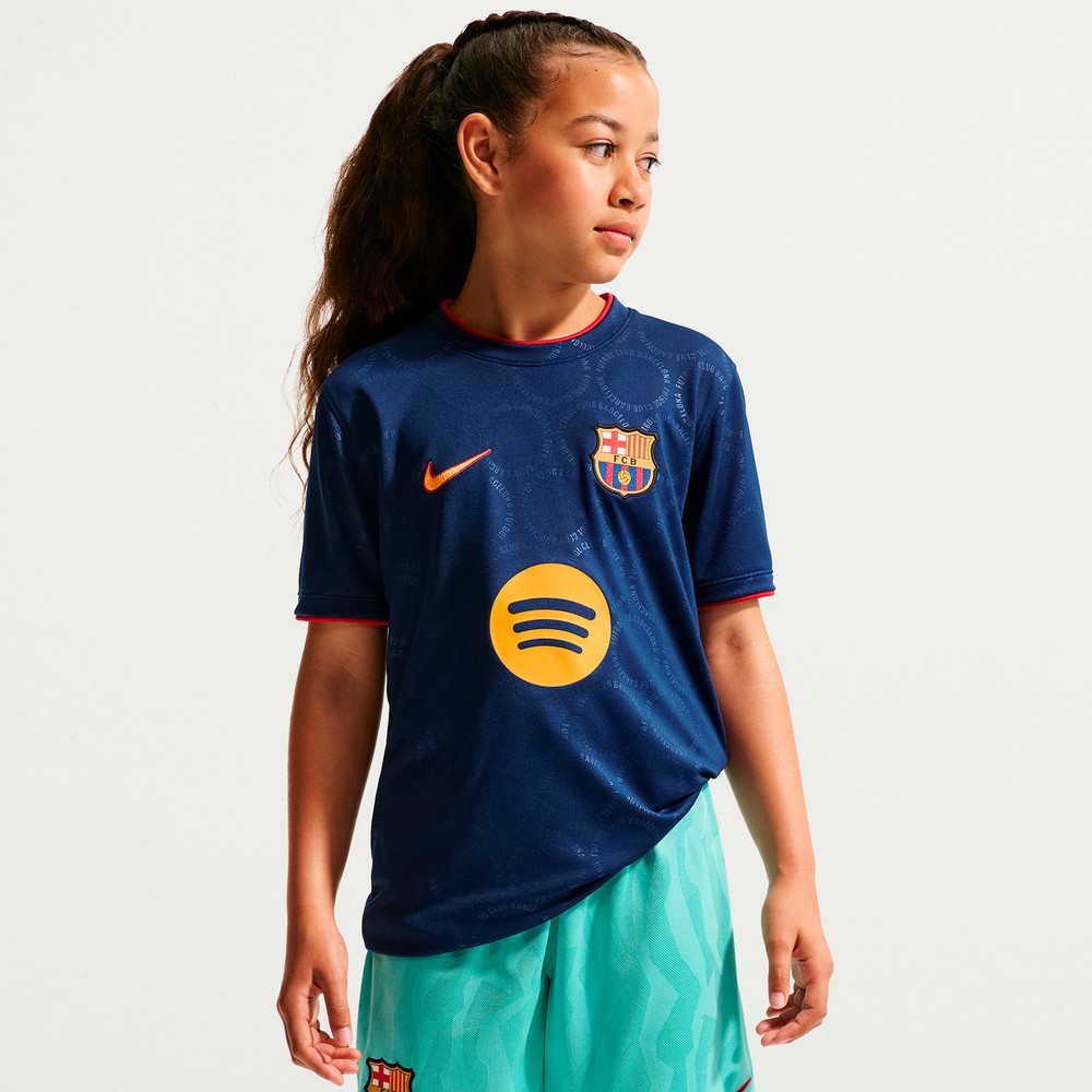 Barcelona Youth 2026/27 Moisture-Wicking Pre-Match Top Royal - front view