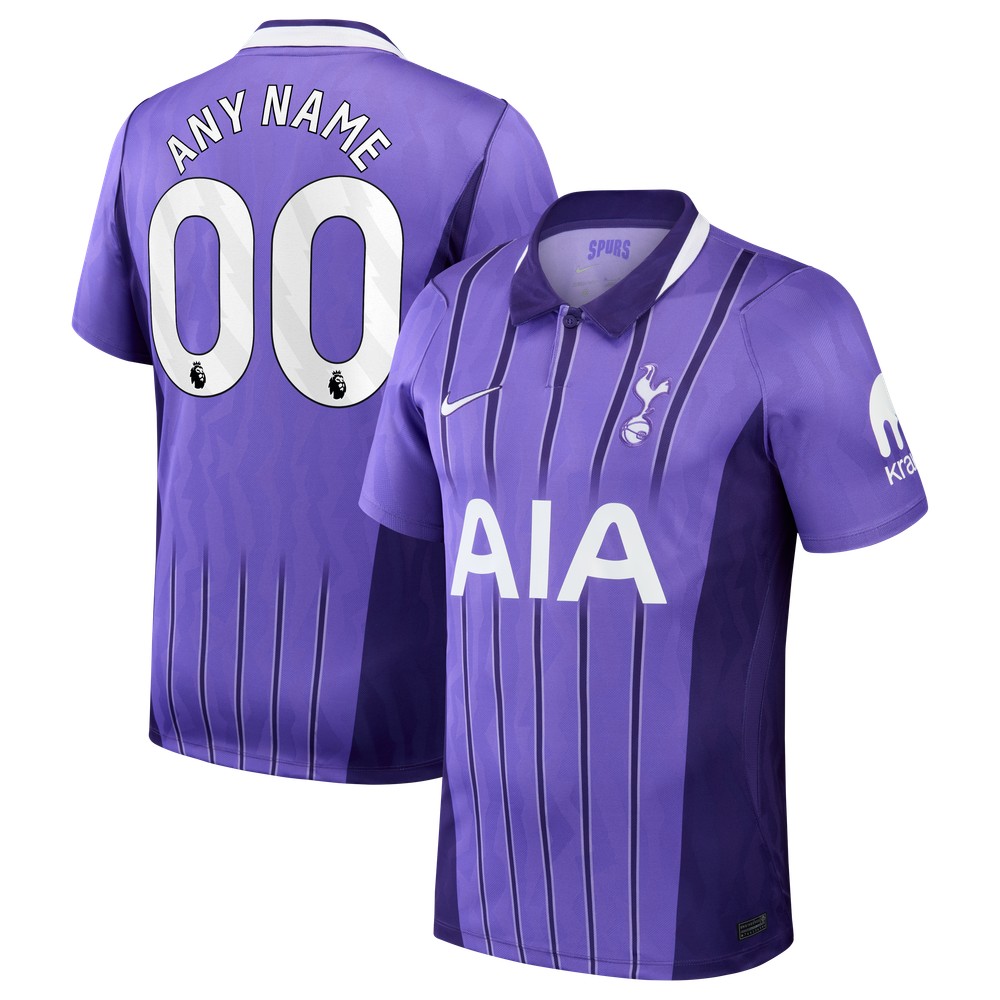 Tottenham Hotspur 2026/27 Third Stadium Fan Custom Jersey Purple - front and back view