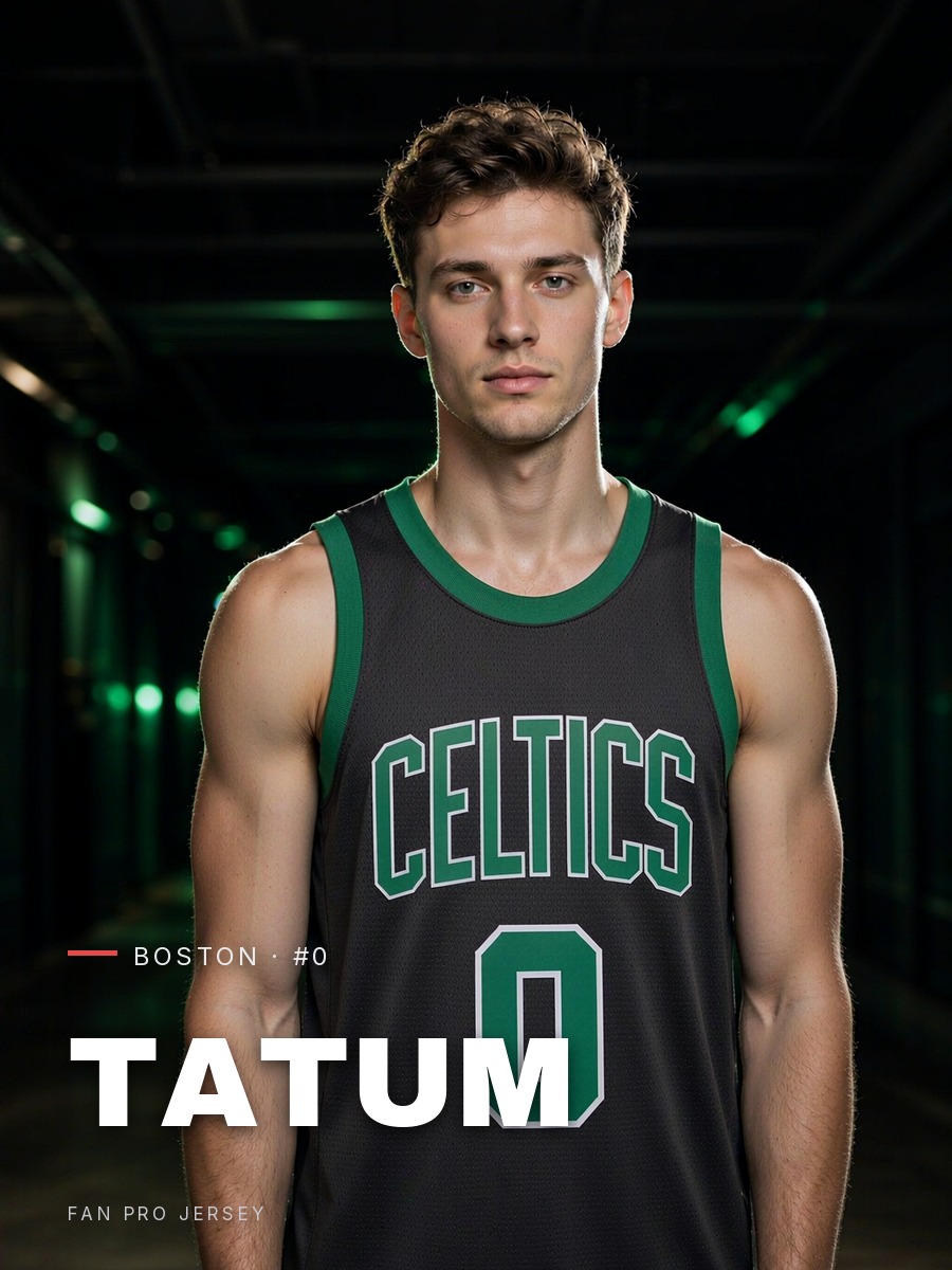 Jayson Tatum Boston Celtics black jersey poster