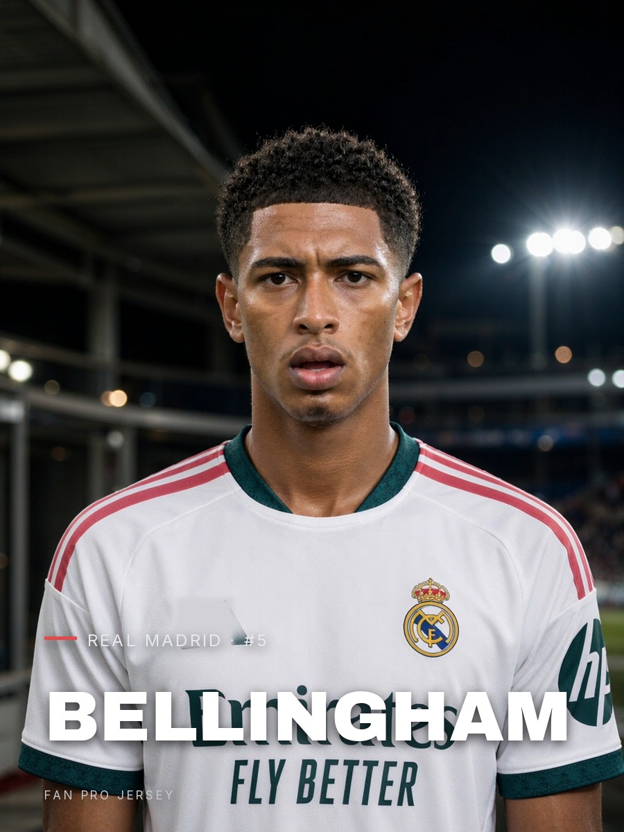 Bellingham Real Madrid 2026-27 home shirt poster