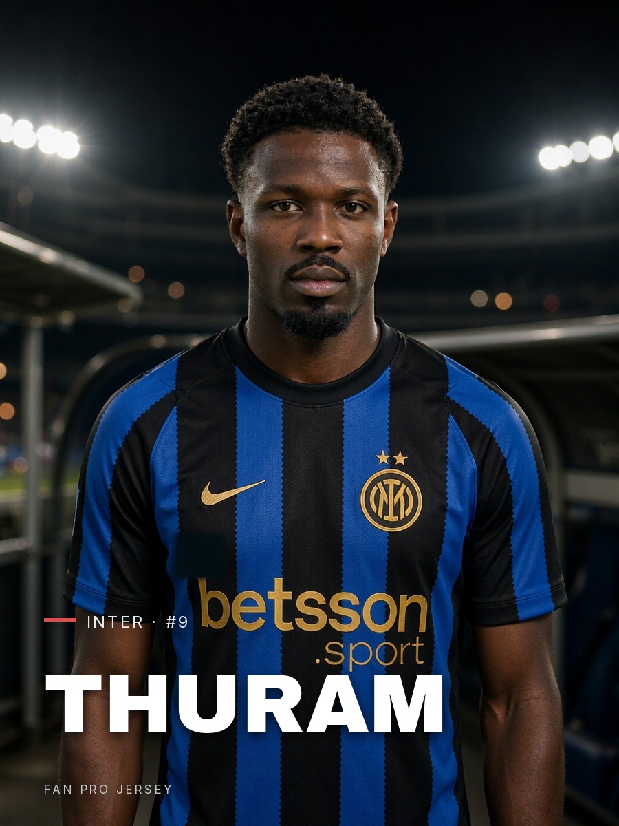 Thuram Inter Milan 2026-27 home shirt poster