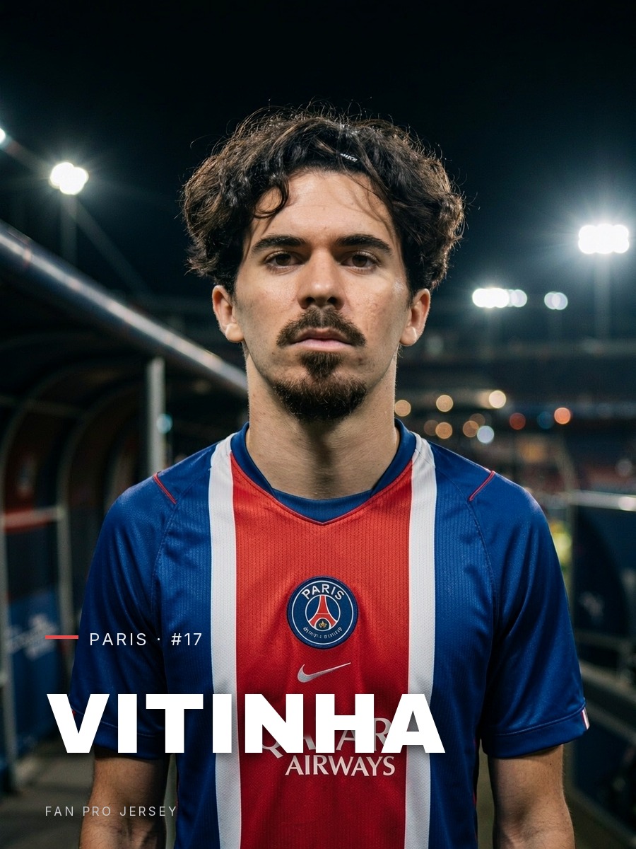 Vitinha Paris Saint-Germain 2026-27 home shirt poster