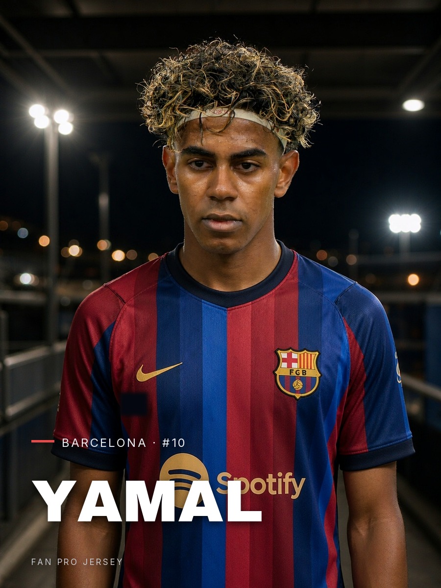 Lamine Yamal Barcelona 2026-27 home shirt poster