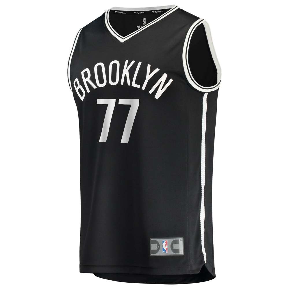 Ben Saraf Brooklyn Nets Youth Essential Fan Jersey Black Icon - back view