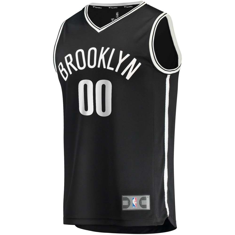 Brooklyn Nets Essential Custom Fan Jersey Black Icon - back view