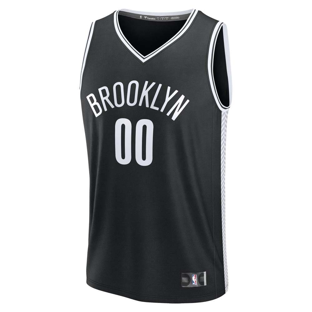 Brooklyn Nets Essential Custom Jersey Icon Black - back view
