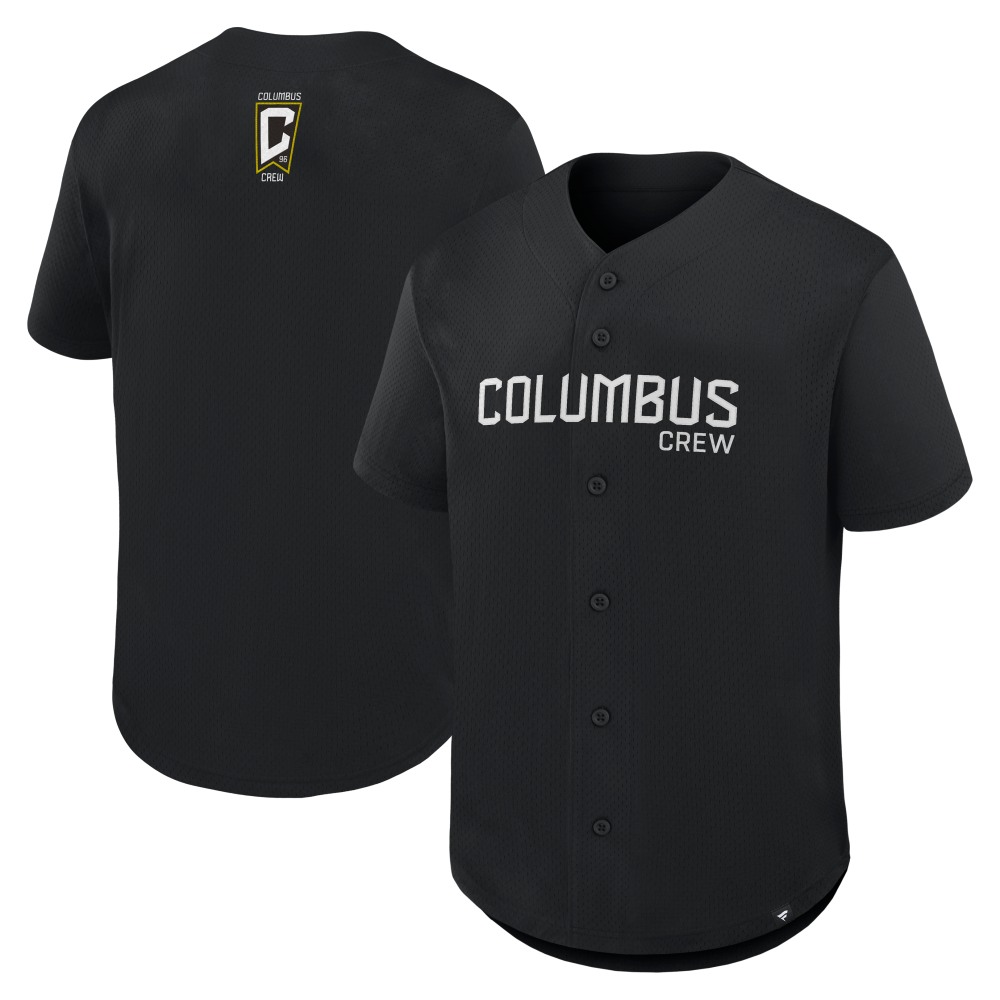 Columbus Crew Maximum Intensity Button-Up Jersey? Black - front and back view