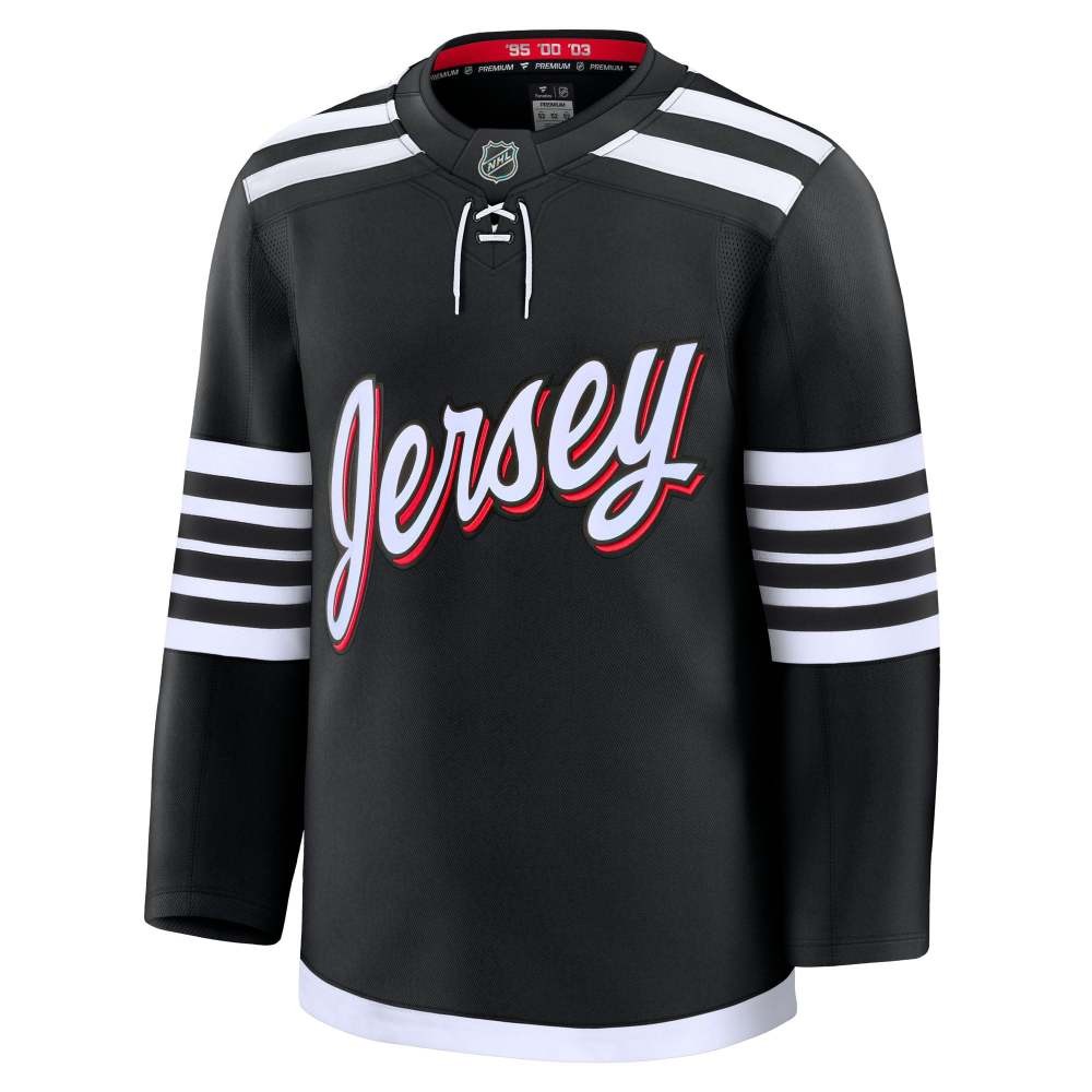 New Jersey Devils Alternate Premium Jersey Black - back view