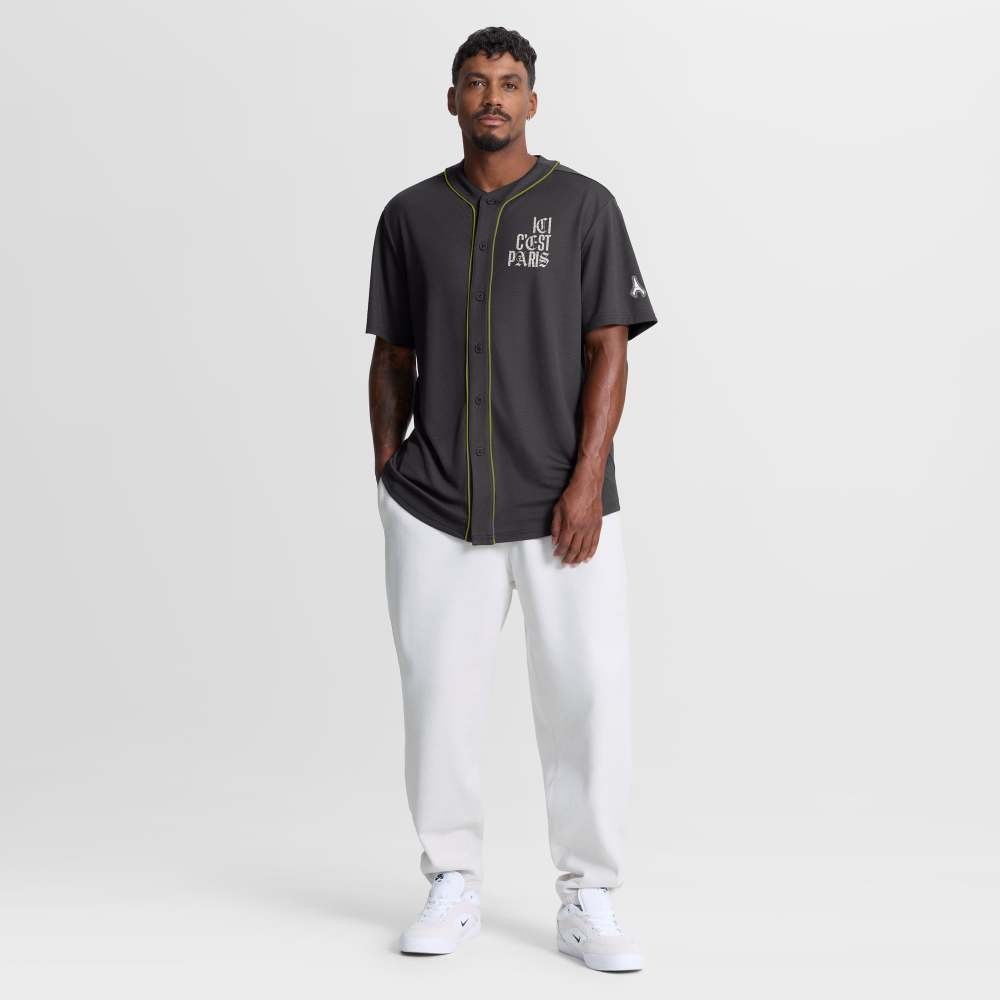 Paris Saint-Germain Oversized Baseball Jersey Charcoal - detail view 1