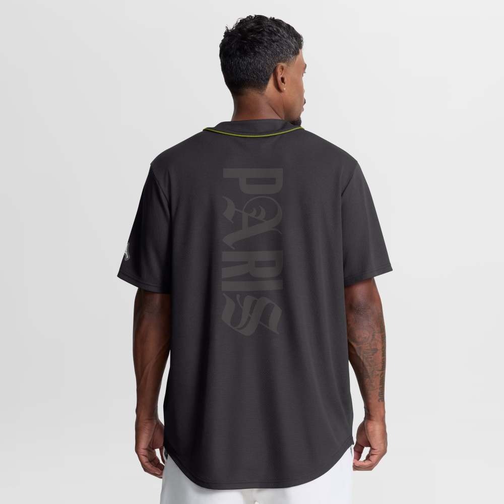 Paris Saint-Germain Oversized Baseball Jersey Charcoal - back view
