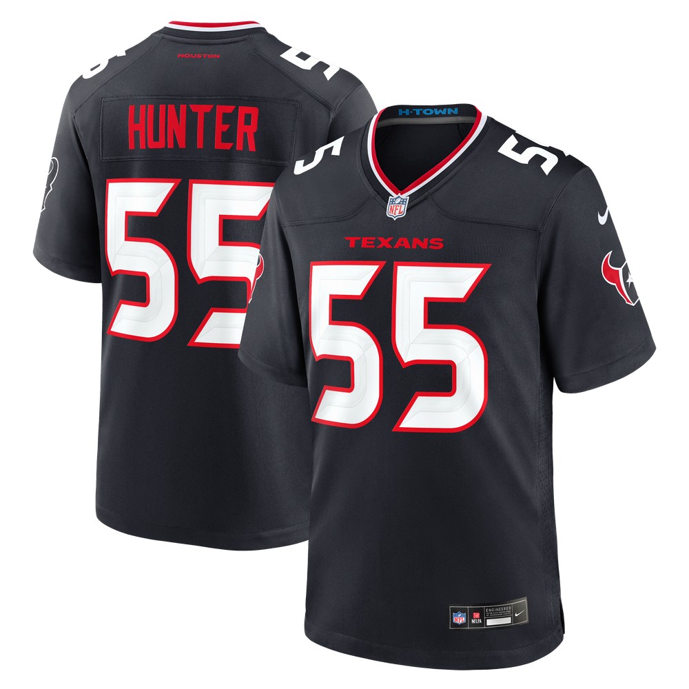 Danielle Hunter Houston Texans Team Game Jersey Navy - front and back view