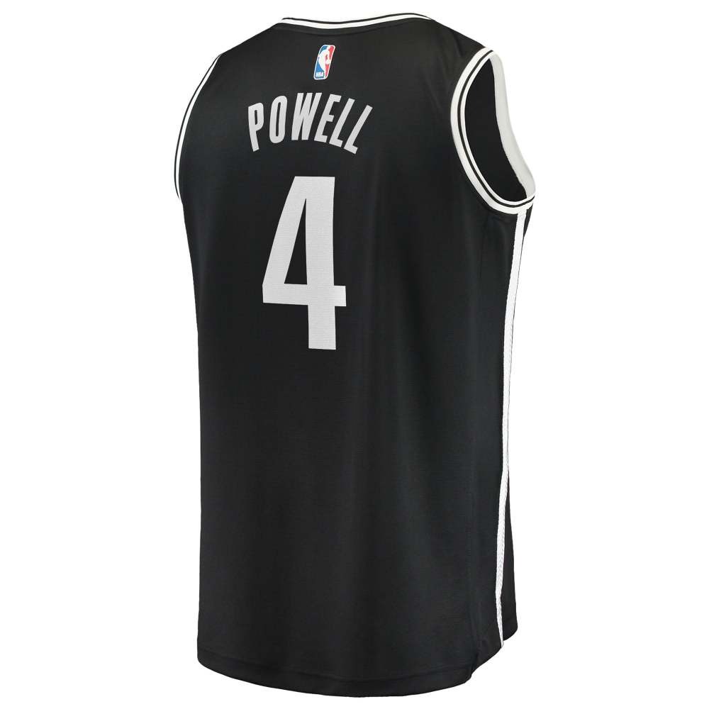 Drake Powell Brooklyn Nets Youth Essential Fan Jersey Black Icon - detail view 1