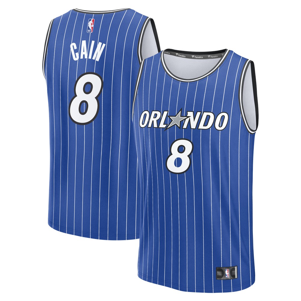 Jamal Cain Orlando Magic Essential Jersey Icon Blue - front and back view