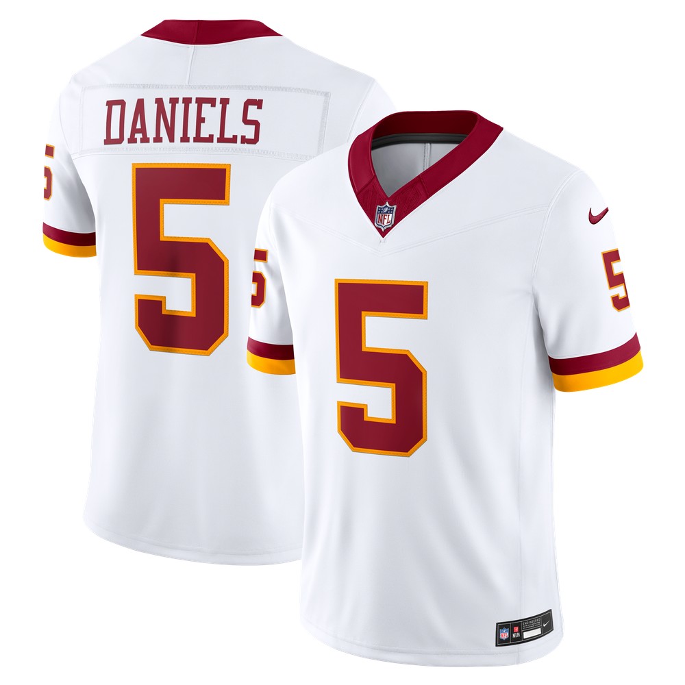 Jayden Daniels Washington Commanders Vapor F.U.S.E. Stitched Limited Jersey - front and back view