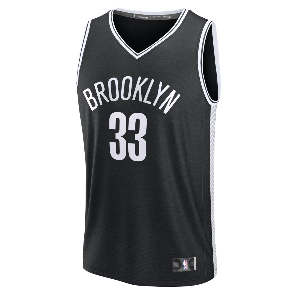Nic Claxton Brooklyn Nets Essential Fan Jersey Black Icon - back view