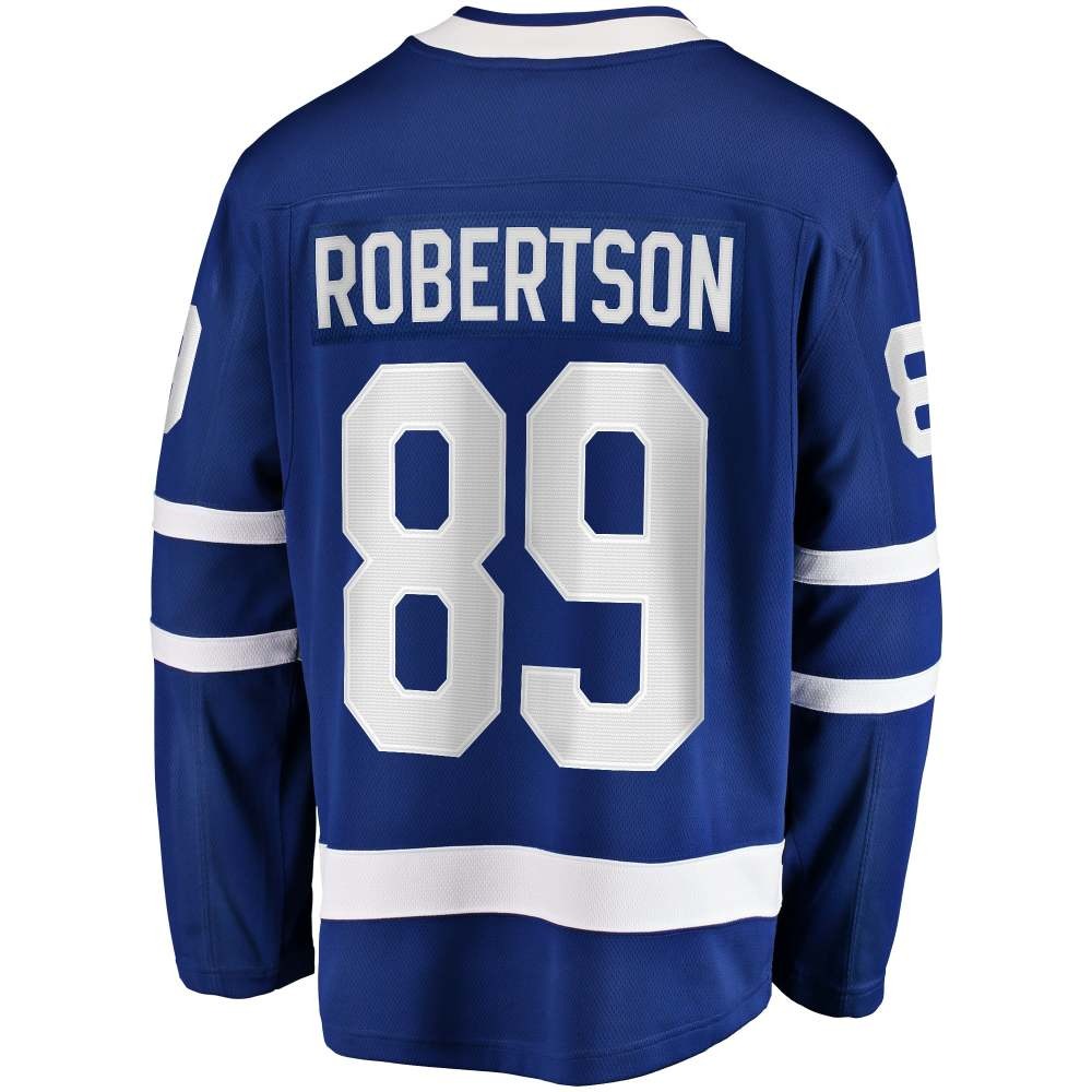 Nicholas Robertson Toronto Maple Leafs Home Premium Breakaway Player Jersey Blue - detail view 1
