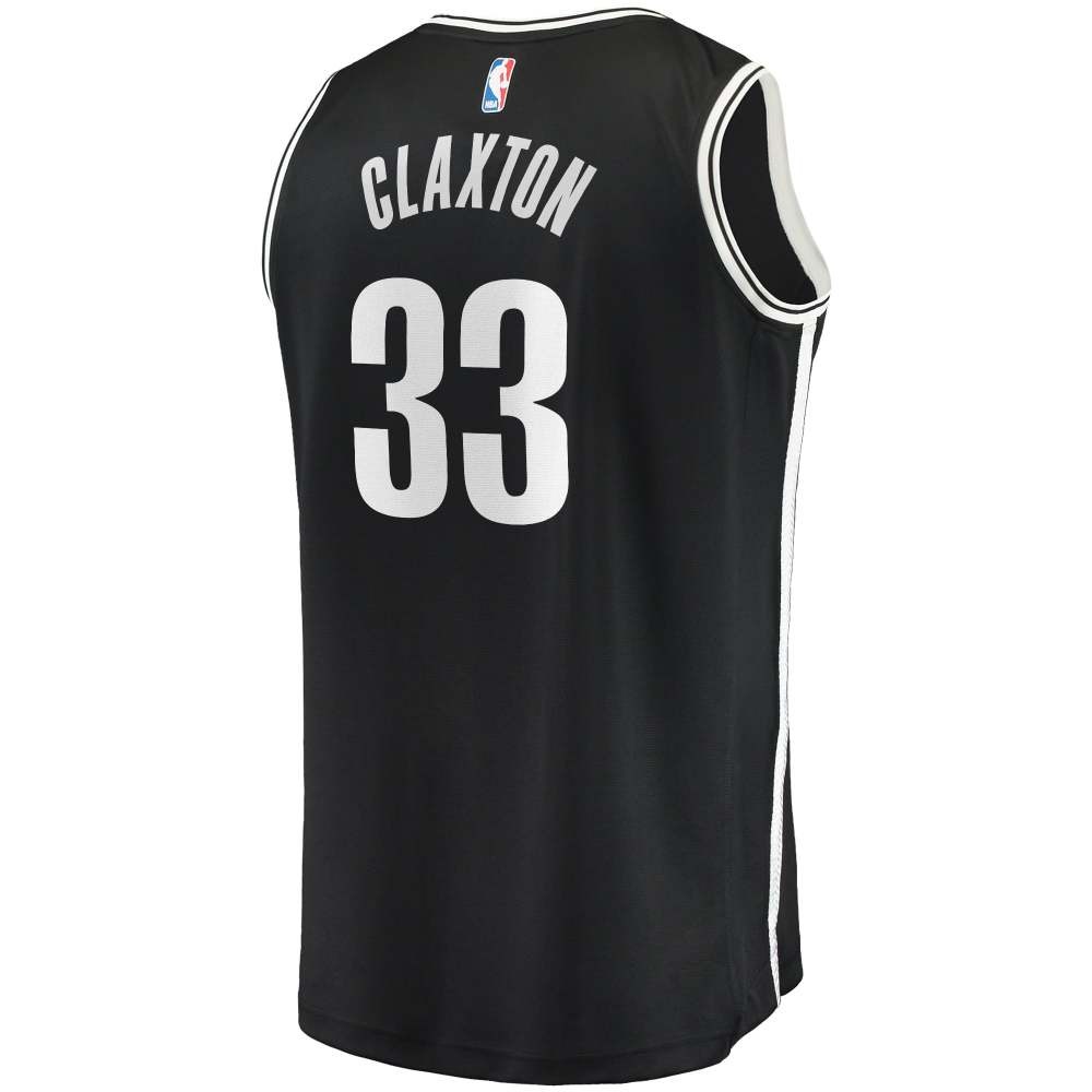 Nicolas Claxton Brooklyn Nets Essential Player Jersey Icon Black - detail view 1