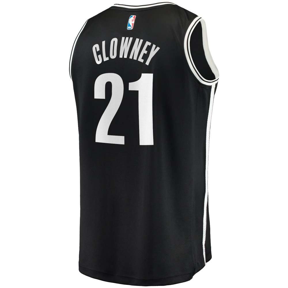 Noah Clowney Brooklyn Nets Youth Essential Fan Jersey Icon Black - detail view 1