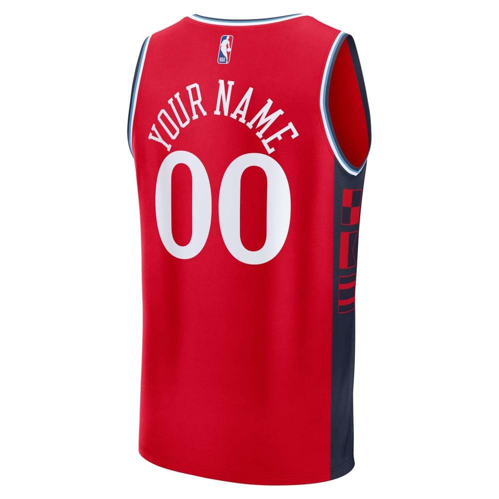 LA Clippers Essential Custom Jersey Statement Red - detail view 1