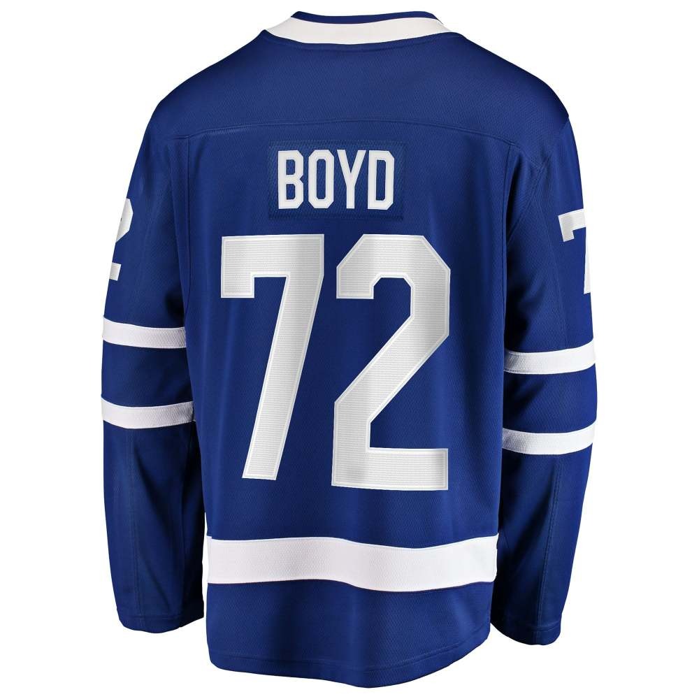 Travis Boyd Toronto Maple Leafs Home Breakaway Jersey Blue - detail view 1