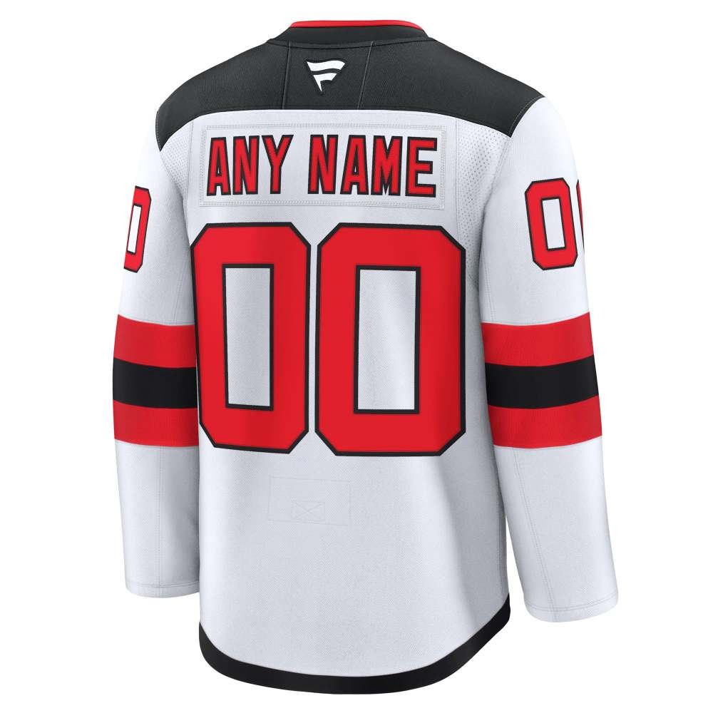 New Jersey Devils Away Premium Custom Jersey White - detail view 1