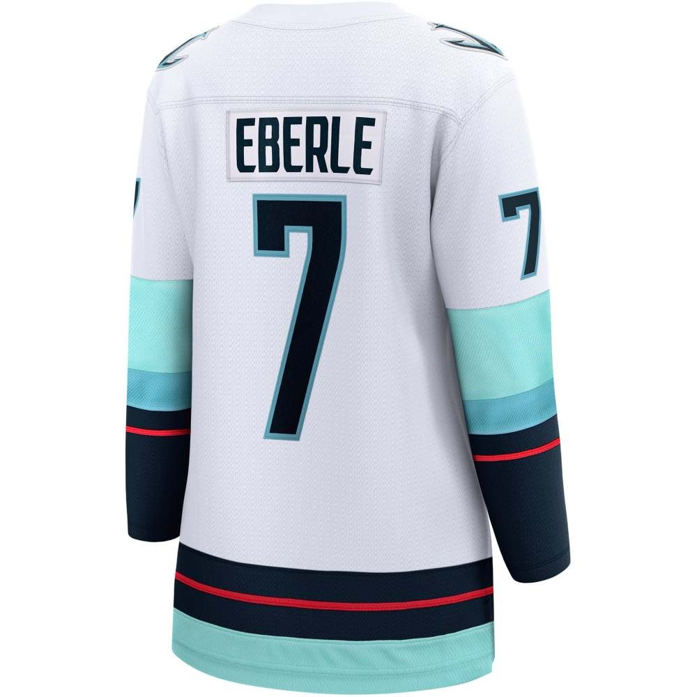 Jordan Eberle Seattle Kraken Women's Away Breakaway Jersey White - detail view 1
