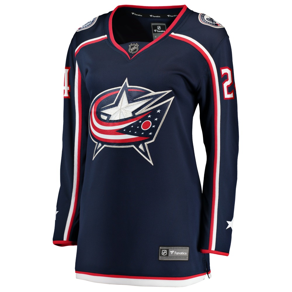 Mathieu Olivier Columbus Blue Jackets Women's Home Breakaway Jersey Navy - back view
