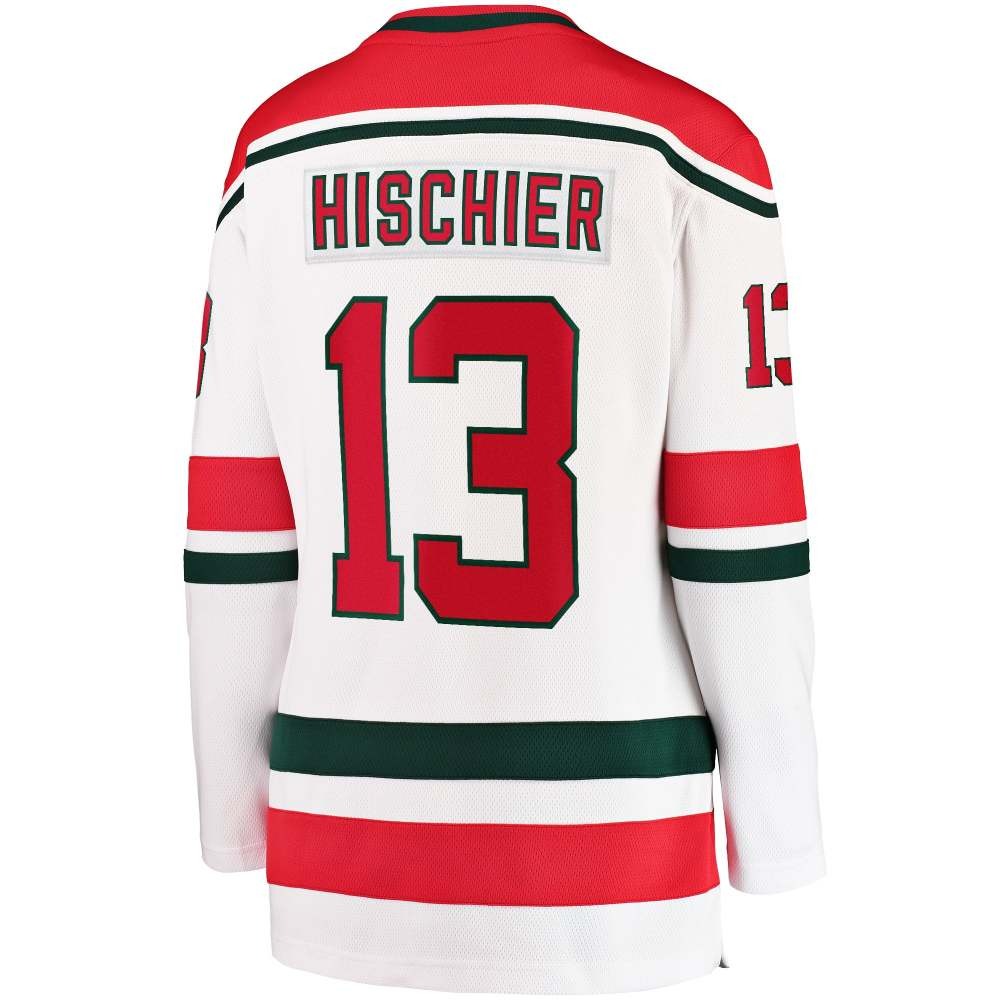 Nico Hischier New Jersey Devils Women's Alternate Breakaway Jersey White - detail view 1