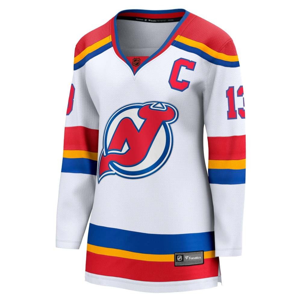 Nico Hischier New Jersey Devils Women's Captain Patch Special Edition 2.0 Breakaway - back view