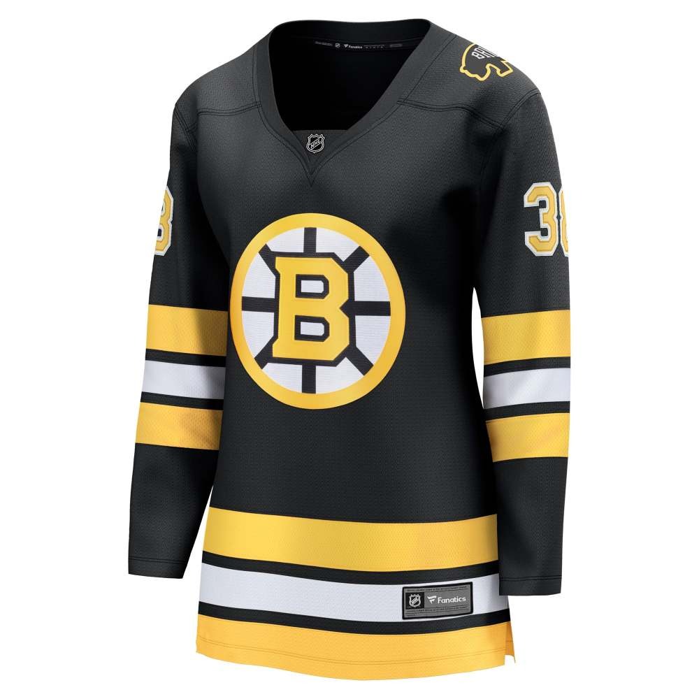 Patrick Brown Boston Bruins Women's Home Breakaway Player Jersey Black - back view