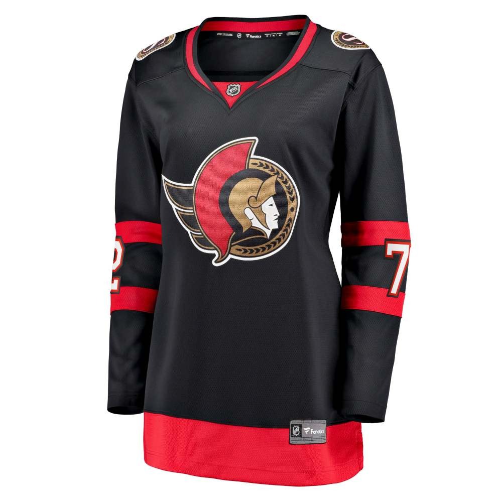 Thomas Chabot Ottawa Senators Women's Home Breakaway Jersey Black - back view