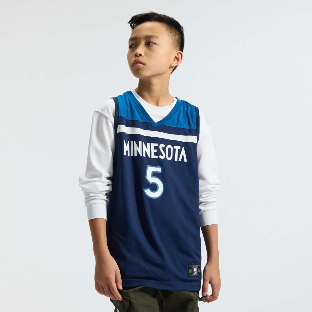 Anthony Edwards Minnesota Timberwolves Youth Essential Fan Player Jersey Icon Navy - back view