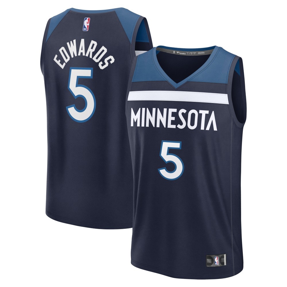 Anthony Edwards Minnesota Timberwolves Youth Essential Fan Player Jersey Icon - front and back view
