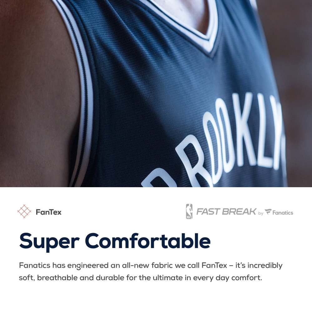 Brooklyn Nets Essential Custom Fan Jersey Black Icon - detail view 4