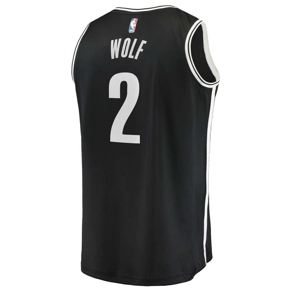 Daniel Wolf Brooklyn Nets Essential Fan Jersey Black Icon - detail view 1