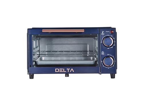 2 Slice Toaster Oven, Small Countertop Oven, Compact Mini Oven Fits 9” Pizza, with Timer & Temperature Control with Baking Tray & Rack for Kitchen, Dorm, Apartment, 750W