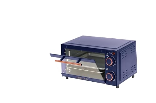 2 Slice Toaster Oven, Small Countertop Oven, Compact Mini Oven Fits 9” Pizza, with Timer & Temperature Control with Baking Tray & Rack for Kitchen, Dorm, Apartment, 750W