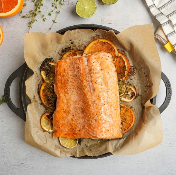 COOKLIFE 12inch Lightweight Pre-Seasoned Cast Iron Griddle Smooth Grill Pan