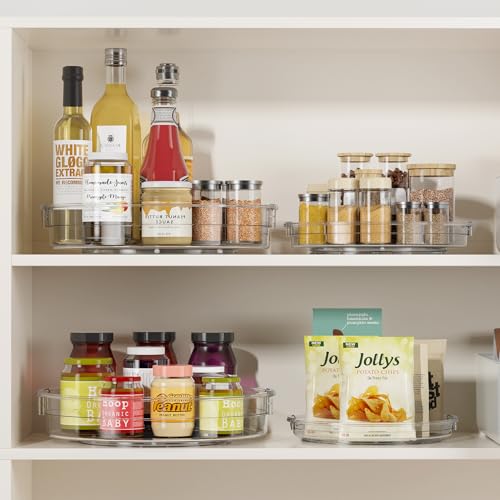 LAMU 3 Pack Lazy Susan Organizer Turntable for Cabinet, 9.25'' 10.6'' 12''