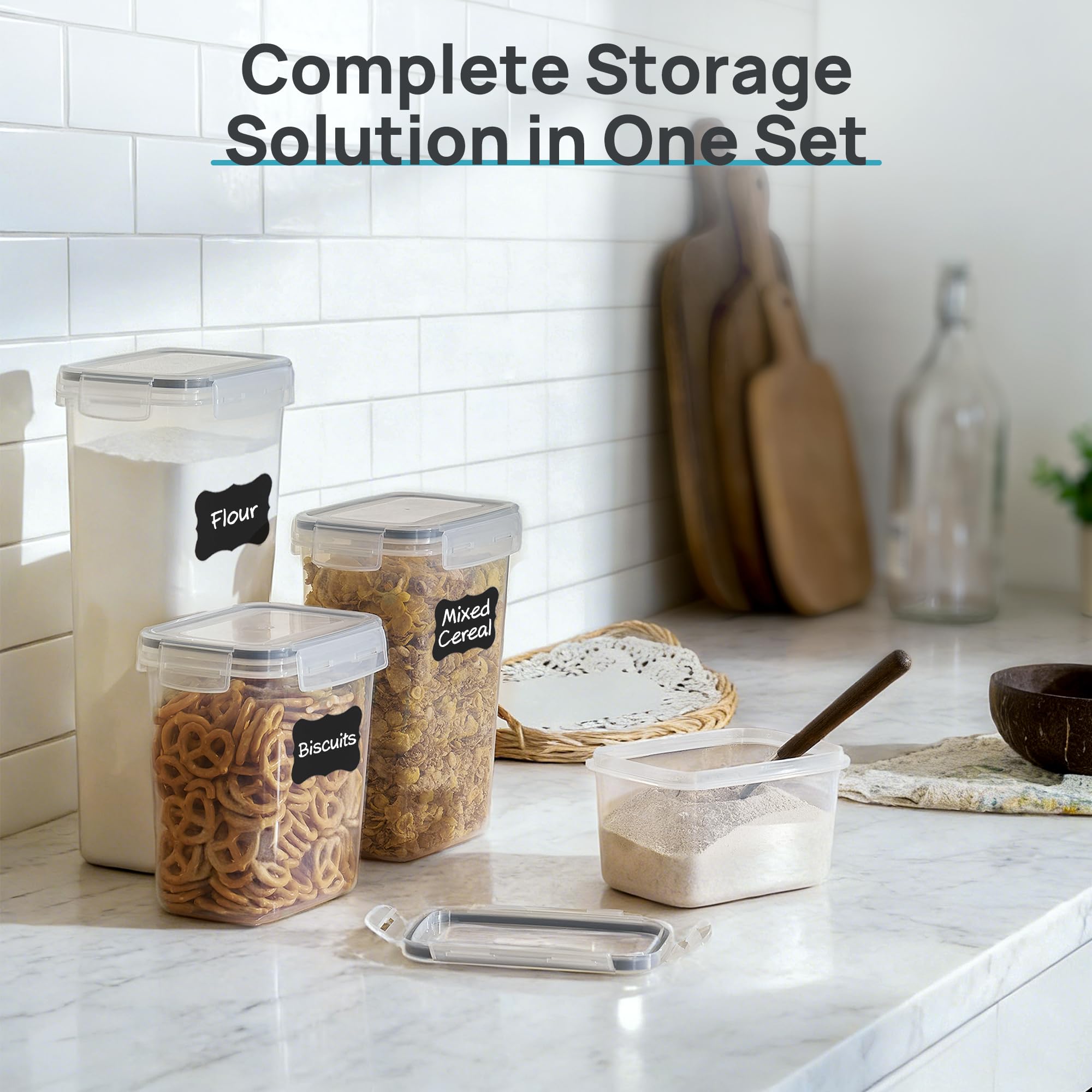 Vtopmart Airtight Food Storage Containers with Lids, 24 pcs, Gray